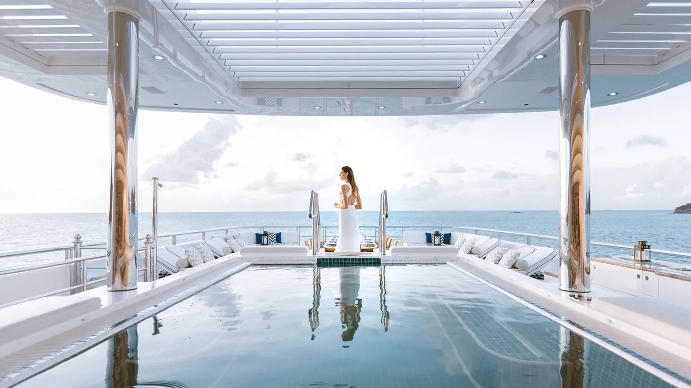 Credit Burgess Yachts wellness yacht charter M/Y TITANIA Lurssen yachts