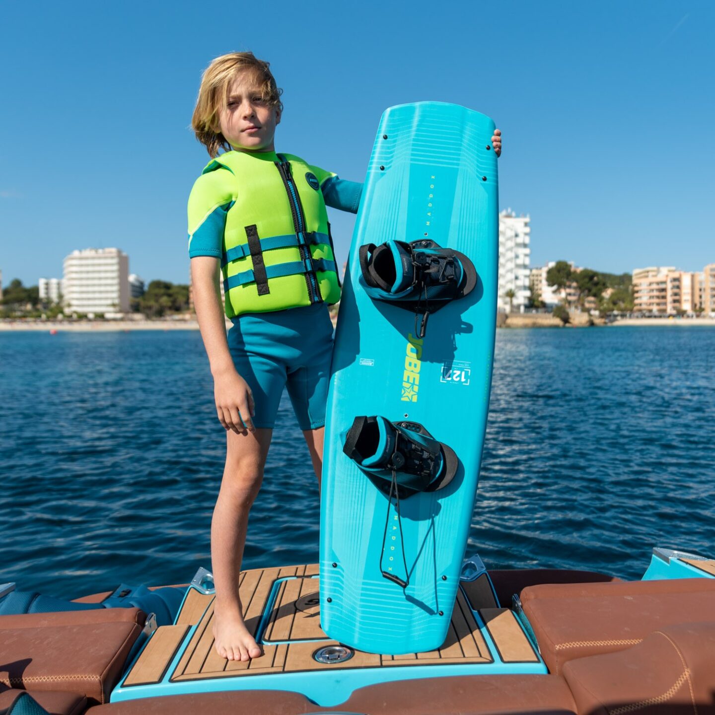 Child with water toys