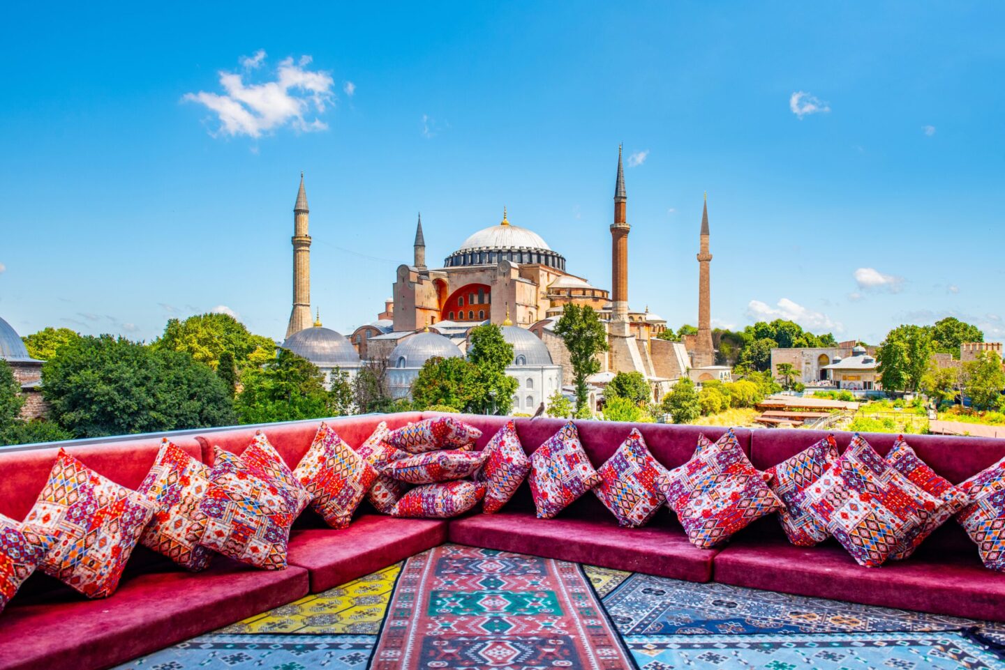 Cruising the Bosphorus & Black Sea Coast, embarkation point Istanbul with view of the Hagia Sophia