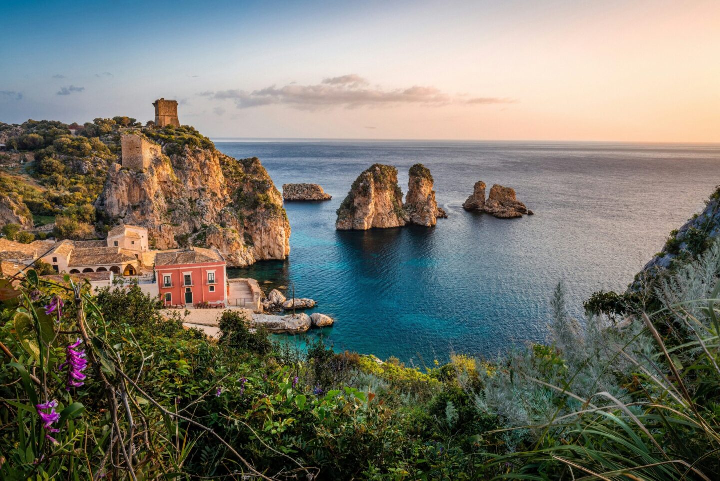 How to charter a yacht: visit Tonnara di Scopello, Scopello, Castellammare del Golfo, Italy
