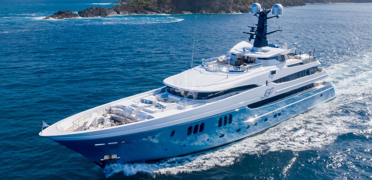 Running shot of 60M Abeking & Rasmussen superyacht Scott Free