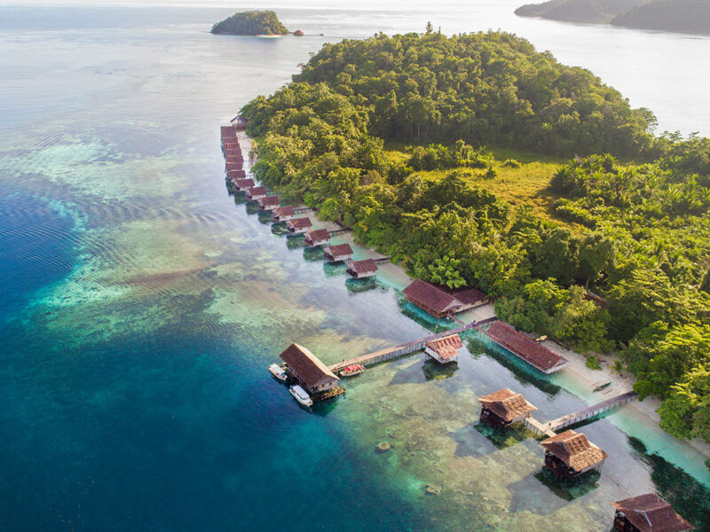 Papua Paradise raja ampat luxury hotel exterior