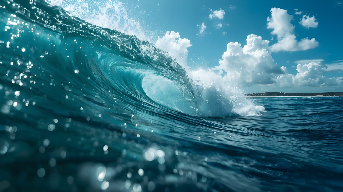 Ocean,Waves,Breaking,Against,Cliffs,,Spray,Rising,Into,Air,,Dramatic