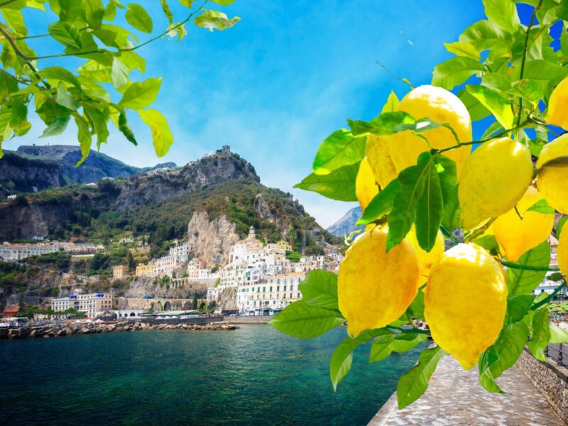 Amalfi view with lemons